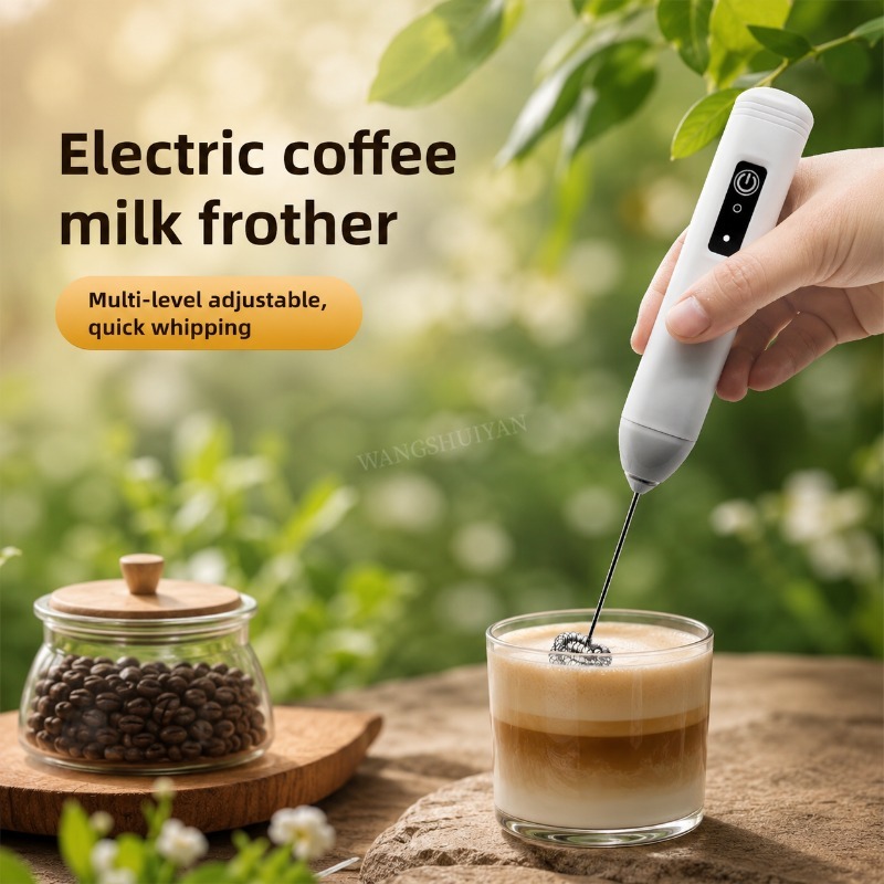 Electric Milk Frother Handheld - Tragbarer elektrischer Milchaufschäumer, Handmixer, USB-Mini-Kaffeemaschine, Schneebesen,