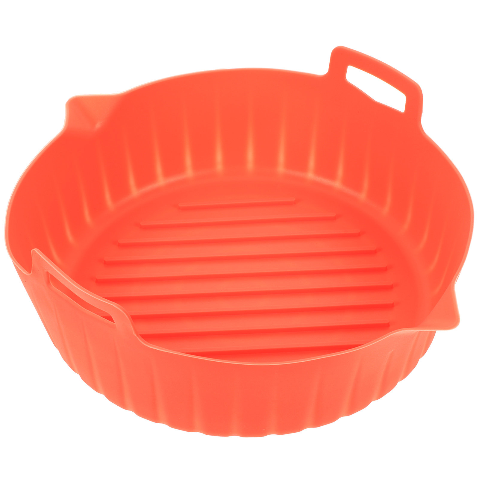 Air Fryer Silicone Pot Liner - Runder Antihaft-Silikonbehälter für Heißluftfritteusen, hitzebeständige Backform