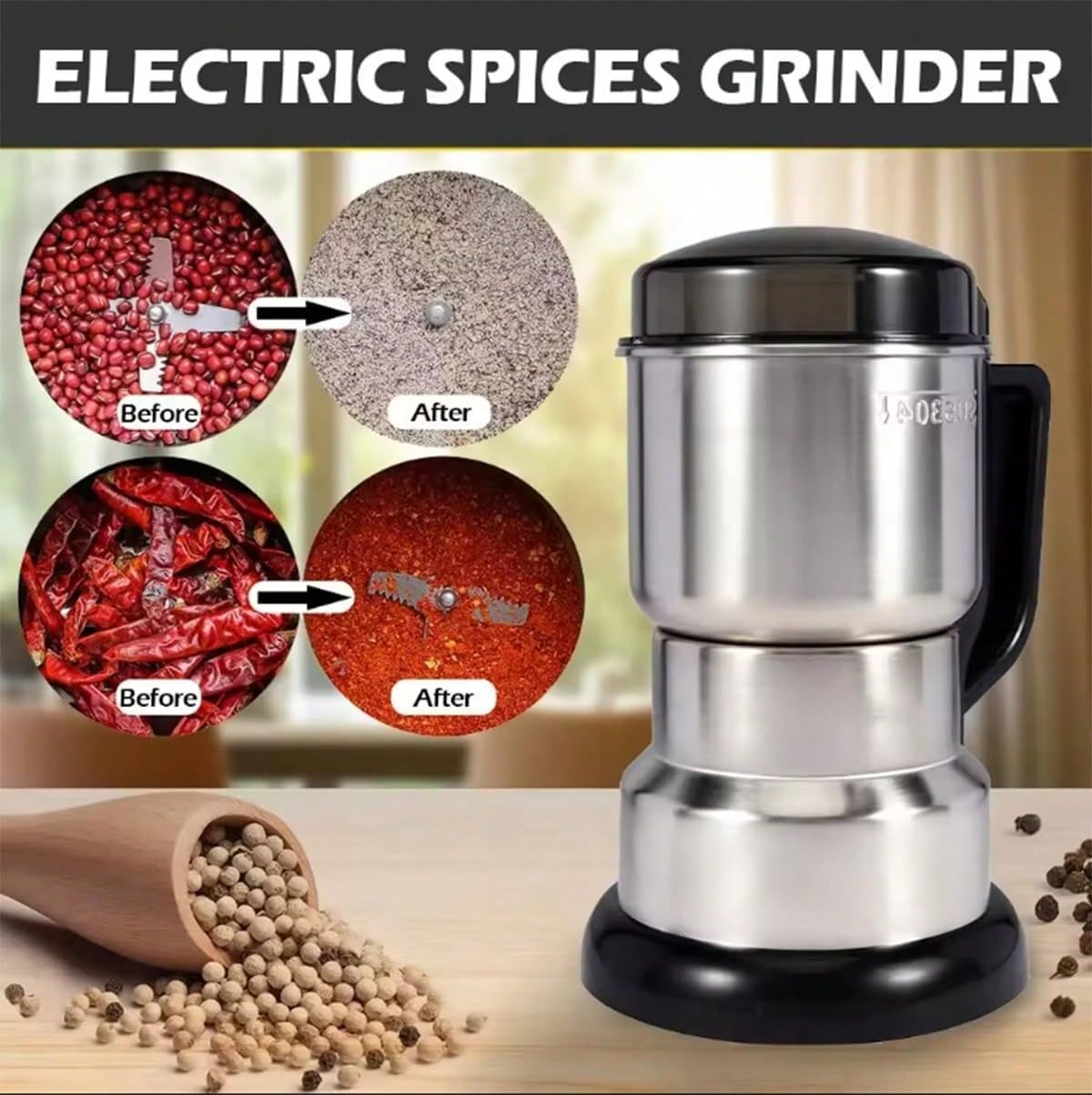 Kaffeemühle, 300 W leistungsst – Coffee Bean Grinder Electric Bewertung und Preis