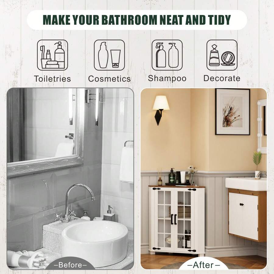 Bauernhaus-Schrank mit LED-Bel – Laundry Bewertung und Preis